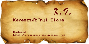 Keresztényi Ilona névjegykártya
