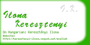 ilona keresztenyi business card