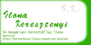 ilona keresztenyi business card